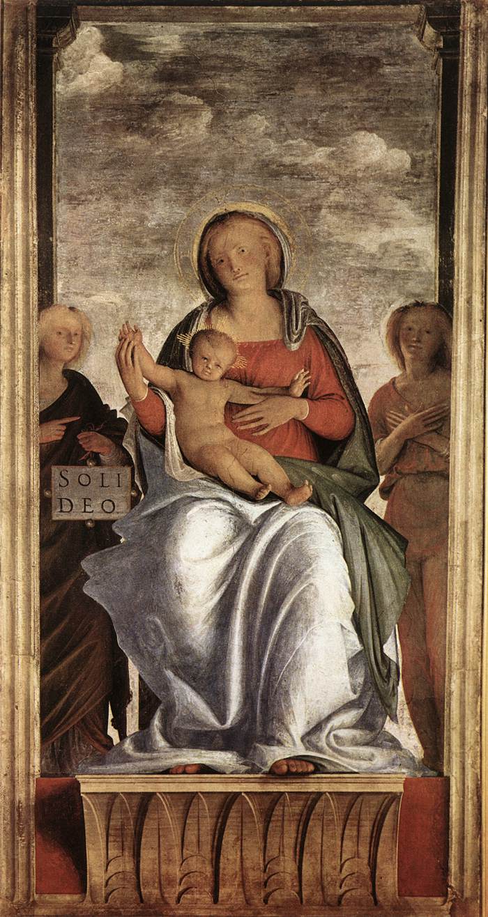 BRAMANTINO Madonna and Child with Two Angels fg