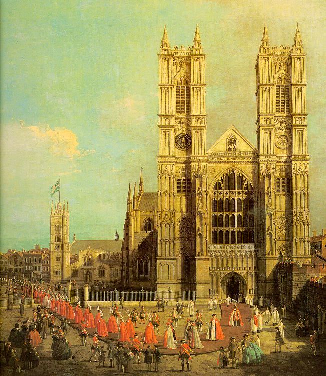 Canaletto Westminster Abbey with a Procession of the Knights of Bath