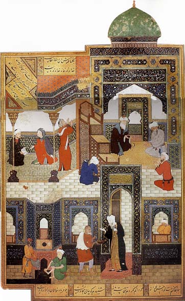 Bihzad A dervish begs to be admitted in the mosque