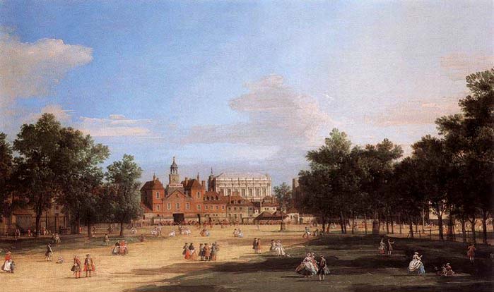 Canaletto the Old Horse Guards and Banqueting Hall, from St James-s Park