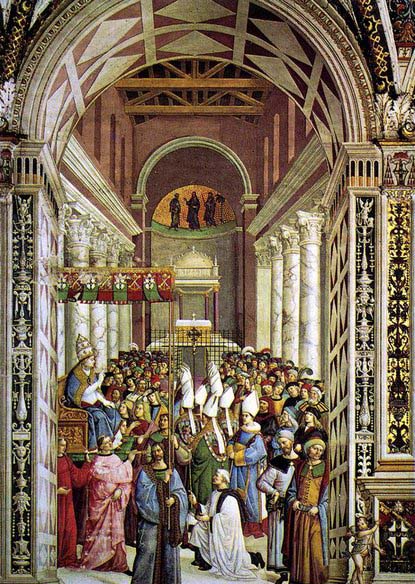 Pinturicchio Aeneas Piccolomini Crowned as Pope