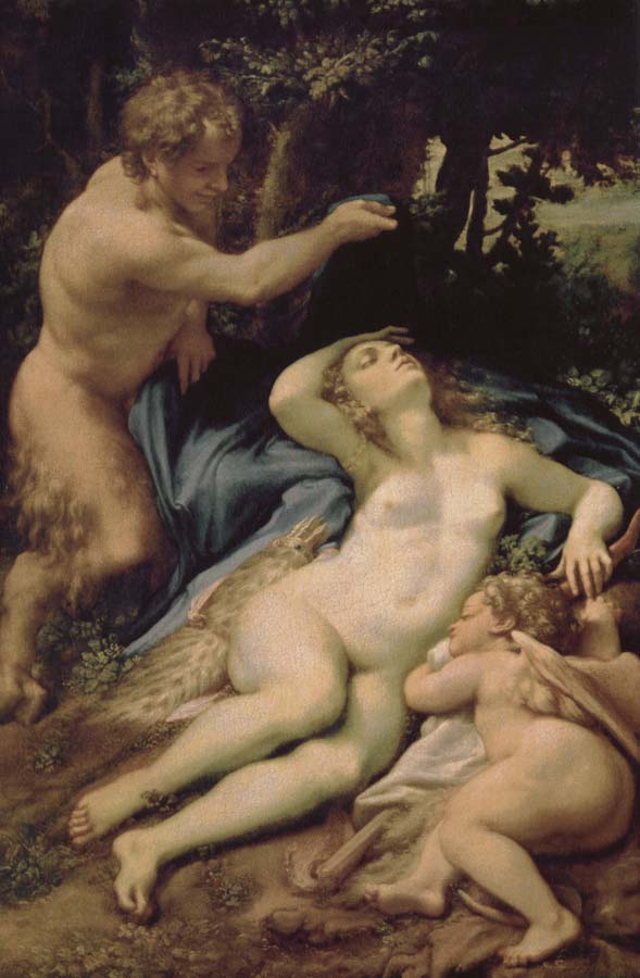 Correggio Venus and Eros was found Lin God