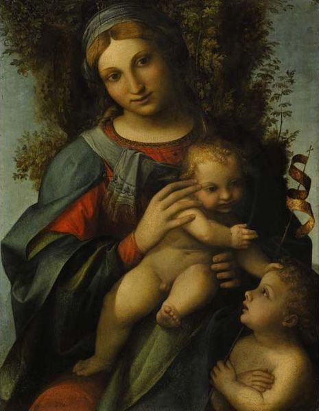 Correggio Madonna and Child with infant St John the Baptist