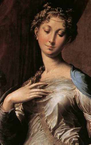 PARMIGIANINO Madonna with Long Nec Detail