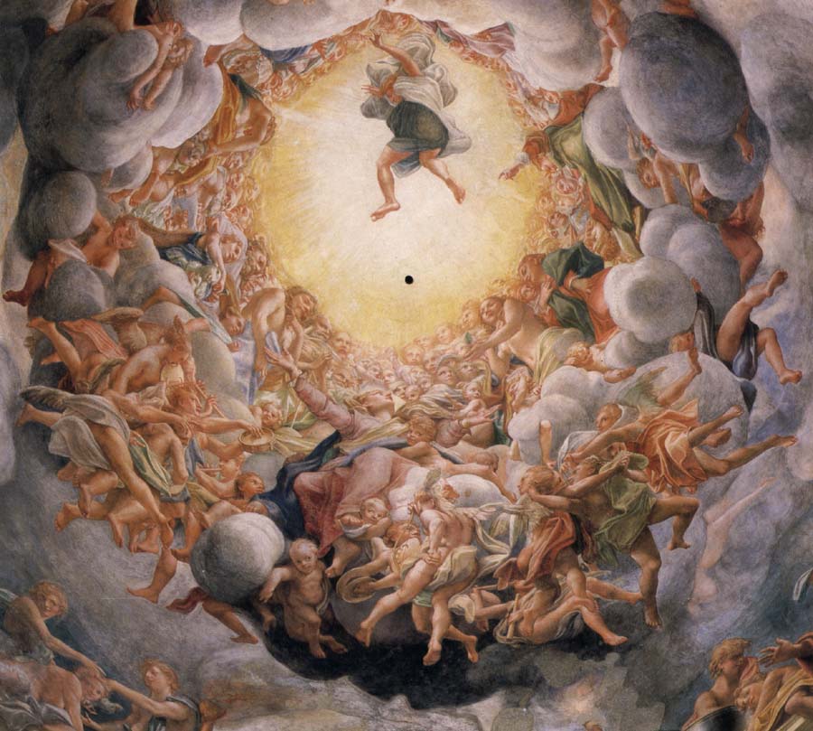 Correggio Assumption of the Virgin,detail of the cupola