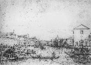 Canaletto, Grand Canal: Looking North-East from Santa Croce to San Geremia vf