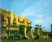 Canaletto Capriccio, The Horses of San Marco in the Piazzetta Sweden oil painting reproduction