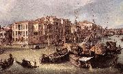 Canaletto Grand Canal: Looking North-East toward the Rialto Bridge (detail) d Sweden oil painting reproduction