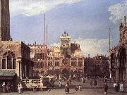 Canaletto Piazza San Marco: the Clocktower f Norge oil painting reproduction