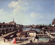 Canaletto Dolo on the Brenta df Norge oil painting reproduction