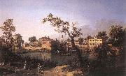 Canaletto View of a River, Perhaps in Padua df Sweden oil painting reproduction