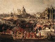 Canaletto Arrival of the French Ambassador in Venice (detail) f Sweden oil painting reproduction
