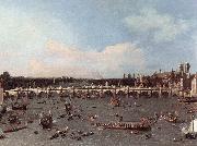 Canaletto London: Westminster Bridge from the North on Lord Mayor s Day Sweden oil painting reproduction