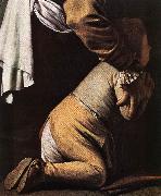 Caravaggio, Madonna del Rosario (detail) fdg