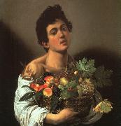 Caravaggio Youth with a Flower Basket Norge oil painting reproduction