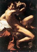 Caravaggio St. John the Baptist (Youth with Ram)  fdy Norge oil painting reproduction