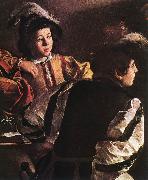 Caravaggio, The Calling of Saint Matthew (detail) urt