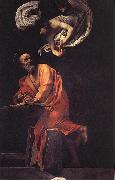 Caravaggio, The Inspiration of Saint Matthew df