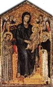 Cimabue Madonna Enthroned with the Child, St Francis St. Domenico and two Angels dfg