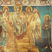 Cimabue, Madonna Enthroned with the Child, St Francis and four Angels dfg