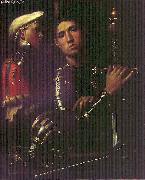 Giorgione, Portrait of Warrior with his Equerry sg