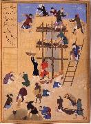 Bihzad, Building ot Castle Khawarnaq,wherein the chamber of the seven icons will be hidden