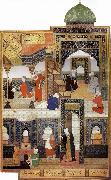 Bihzad A dervish begs to be admitted in the mosque oil painting artist