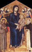 Cimabue, Madonna and Child Enthroned with Two Angels and Ss. Francis and Dominic