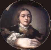 PARMIGIANINO Self-Portrait in a convex mirror Sweden oil painting reproduction