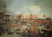 Canaletto The Bucintoro in Front of the Doges- Palace on Ascension Day Sweden oil painting reproduction