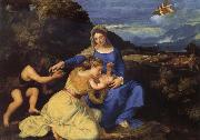 Titian, The Virgin and Child with Saint John the Baptist and Saint Catherine