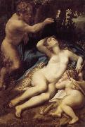 Correggio, Venus, satyr and Cupido