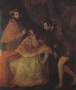 Titian, Pope Paul III,Cardinal Alessandro Farnese and Duke Ottavio Farnese (mk45)