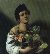 Caravaggio, ung man med fruktkorg