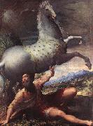 PARMIGIANINO, The Conversion of St Paul - Oil on canvas