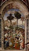 Pinturicchio, Fresco at the Siena Cathedral by Pinturicchio depicting Pope Pius II