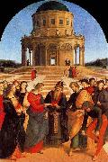 Raphael, The Wedding of the Virgin, Raphael most sophisticated altarpiece of this period.