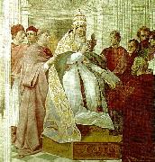Raphael, pope gregory ix handing