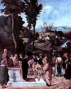 Giorgione, Der Mosesknabe vor dem Pharao