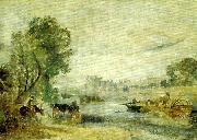 J.M.W.Turner hampton cour from the thames