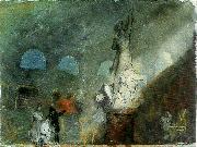 J.M.W.Turner, the north gallery by moonlight