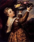 Titian, Girl with a Platter of Fruit