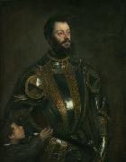 Titian, Portrait of Alfonso d'Avalos (1502-1546), in Armor with a Page