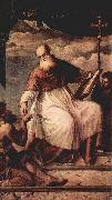 Titian, Hl. Johannes Evangelist und der Almosen
