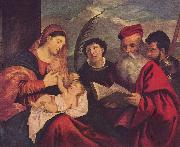 Titian, Maria mit dem Kinde, dem Hl. Stephan, Hl. Hieronymus und Hl. Mauritius