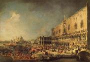 Canaletto The Reception of the French Ambassador in Venice Norge oil painting reproduction