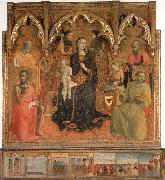 SASSETTA Madonna and Child Enthroned with Four Angels and SS.John the Baptist,Peter,Francis,and Paul