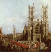 Canaletto, Wastminster Abbey with the Procession of the Knights of the Order of Bath