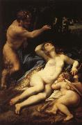 Correggio, Venus and Cupid with a Satyr