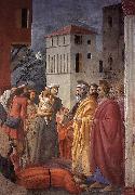 MASACCIO, The Distribution of Alms and the Death of Ananias